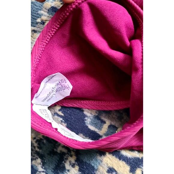 NWT California Waves Burgundy Ribbed Lace up one piece swimsuit size S Cheeky - Picture 6 of 6